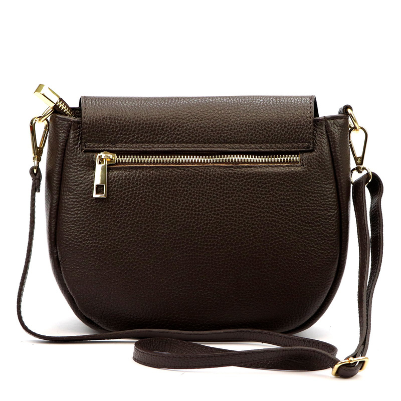 Vera Pelle damska listonoszka skóra naturalna torebka przez ramię z klapą