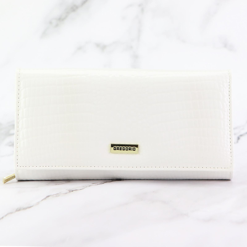 Skórzana damska portmonetka podłużna od Gregorio