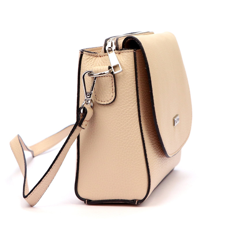 MiaMore skórzana damska listonoszka torebka przez ramię dwukomorowa stylowa