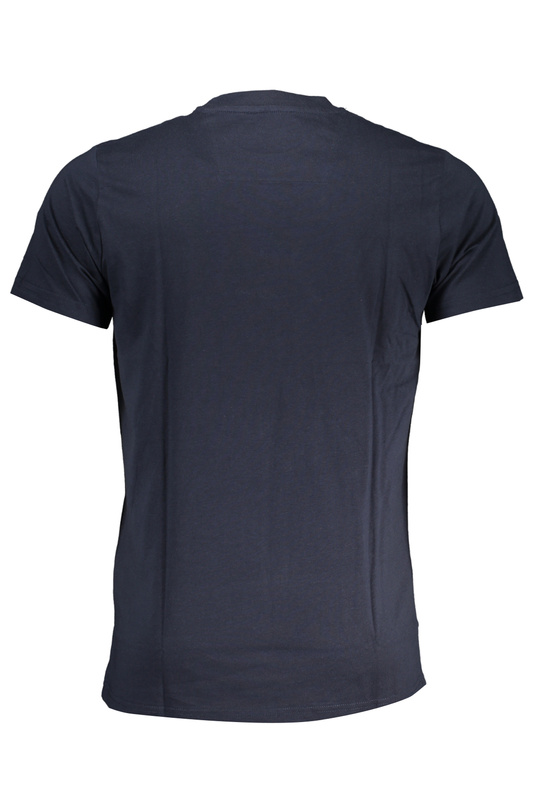 NIEBIESKI T-SHIRT MĘSKI Z KRÓTKIM RĘKAWEM KLASY CAVALLI