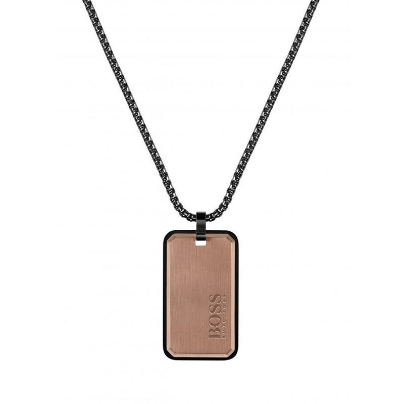 Biżuteria HUGO BOSS 1580185. Naszyjnik, Kolor szary. Mężczyzna.