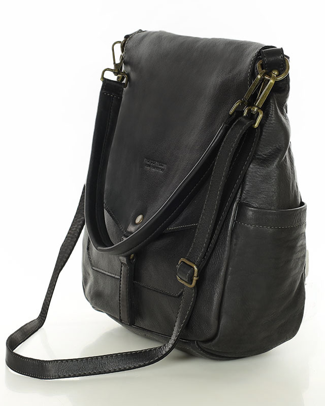 Wygodna torba damska na ramię skóra naturalna vera pelle - MARCO MAZZINI czarna