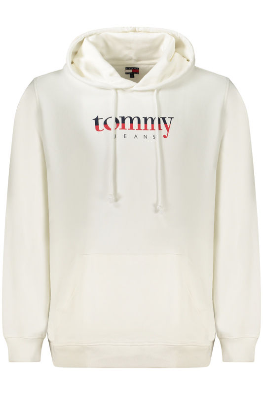TOMMY HILFIGER M�SKA BLUZA Z ROZPINANYM NA ZAMEK BIA�A