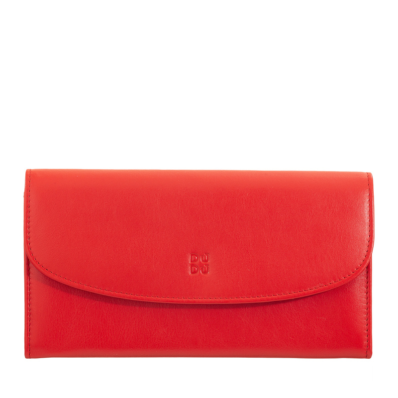 Dudu damska portmonetka skóra naturalna klasyczny podłużny portfel zatrzask