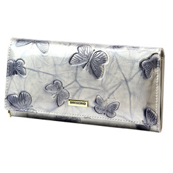 Gregorio damski portfel klasyczny podłużny duża portmonetka lakierowana