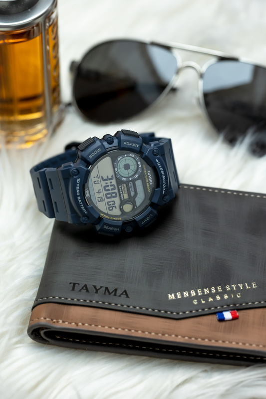 ZEGAREK MĘSKI CASIO Digital Moonphase WS-1500H-5B + BOX