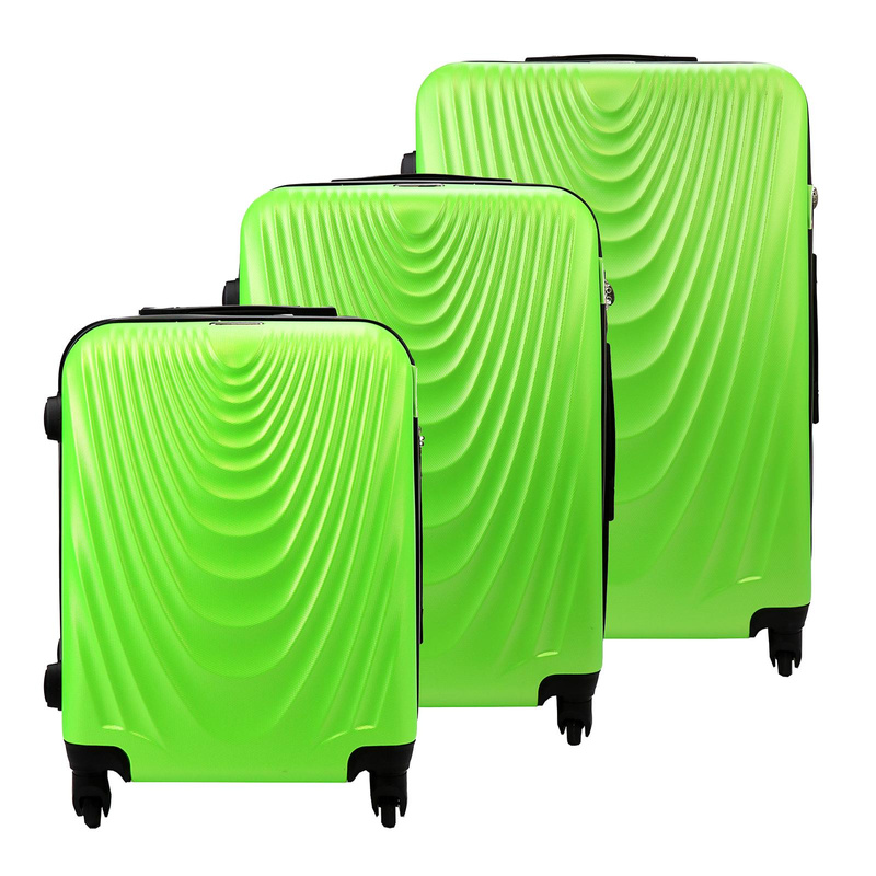 Gravitt zestaw 3 walizek podróżnych na kółkach materiał ABS zamek na kod