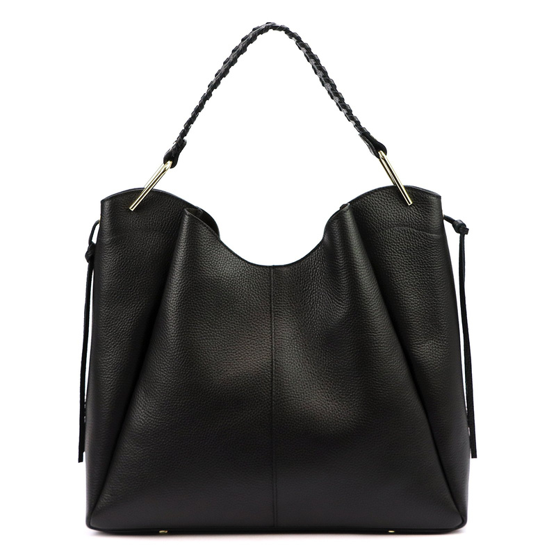 Vera Pelle damska torebka na ramię skóra naturalna shopperbag z etui