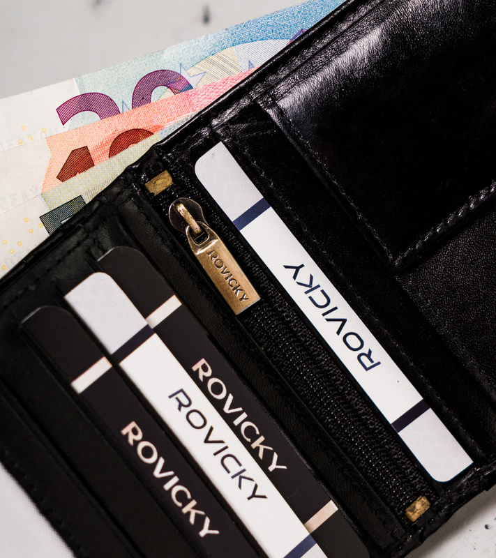 Portfel Skórzany Męski Rozbudowany Skóra Naturalna Rovicky RFID