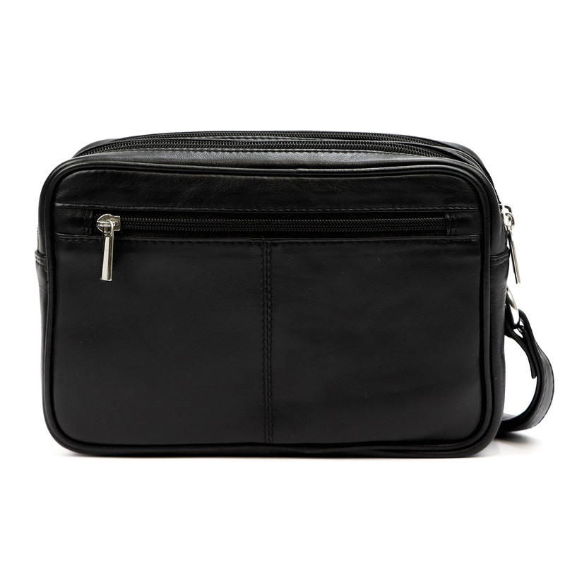 Nordee męska saszetka skóra naturalna torba do ręki z kieszeniami