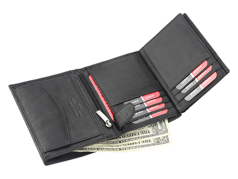 Pierre Cardin męski portfel skóra naturalna duży bez zapięcia RFID