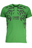 ZIELONY T-SHIRT MĘSKI Z KRÓTKIM RĘKAWEM KLASY CAVALLI