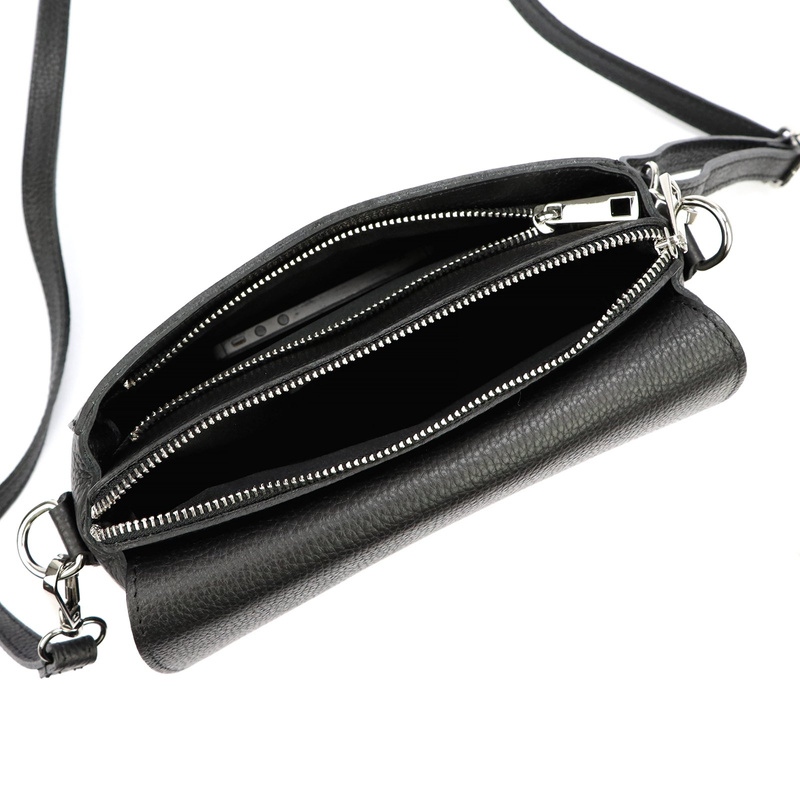 MiaMore skórzana damska listonoszka torebka przez ramię dwukomorowa stylowa