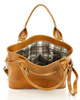 Torebka biznesowa damska kuferek skórzany premium bag - MARCO MAZZINI camel
