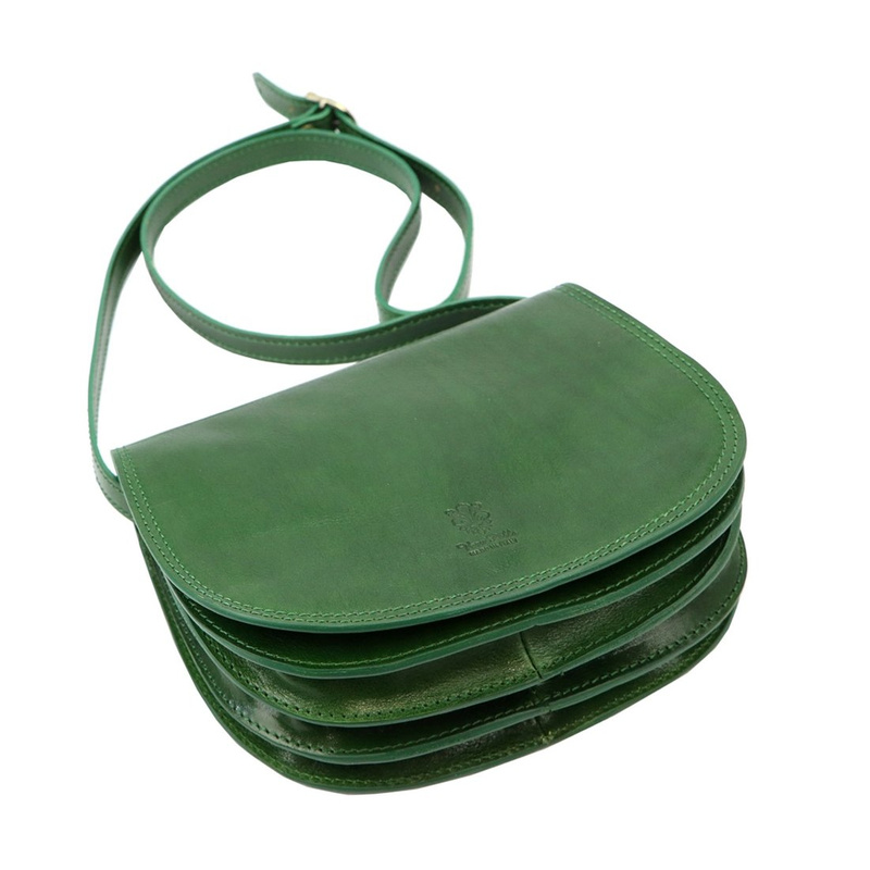 Florence Skórzana damska listonoszka przez ramię dwie komory kieszenie