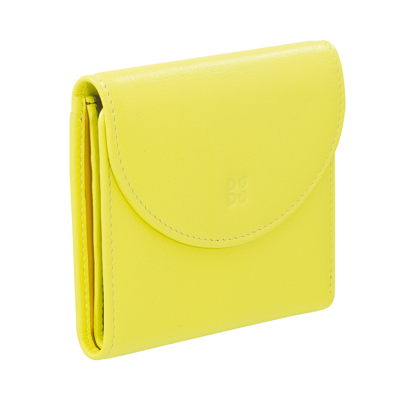 DUDU portfel damski skóra naturalna zgrabna portmonetka na zatrzask