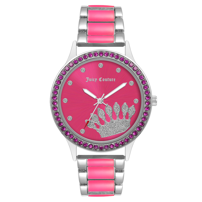 Zegarek JUICY COUTURE JC1335SVHP. Kwarcowy, Kolor różowy. Kobieta.