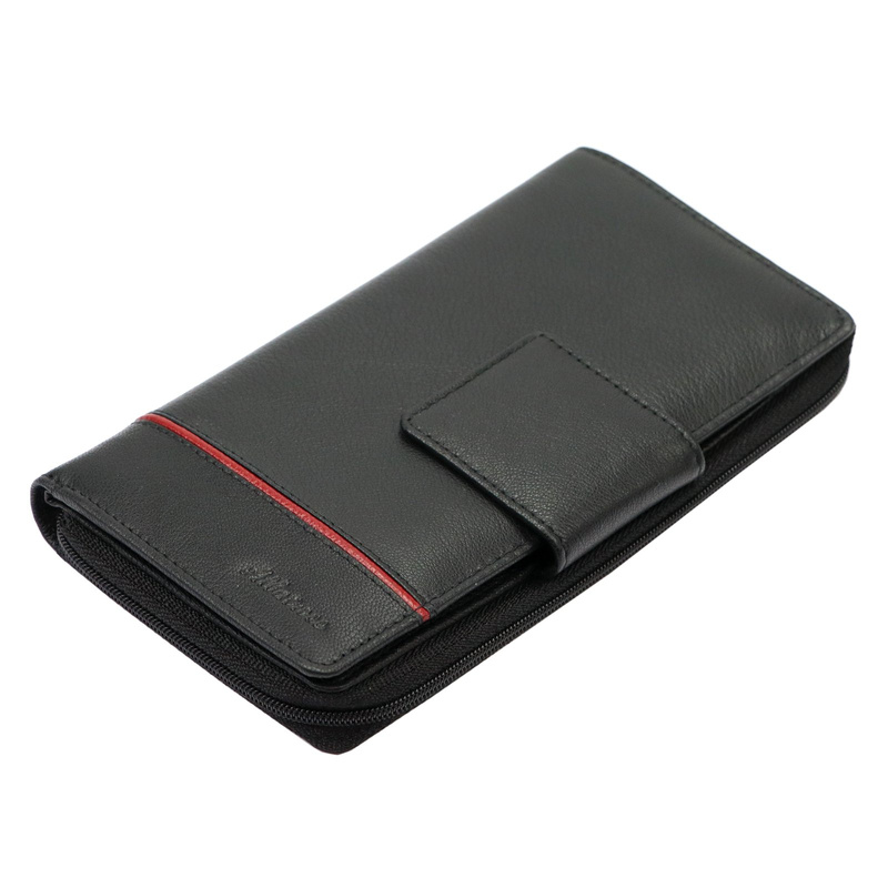 Albatross damski pionowy portfel skóra naturalna duża portmonetka podłużna 