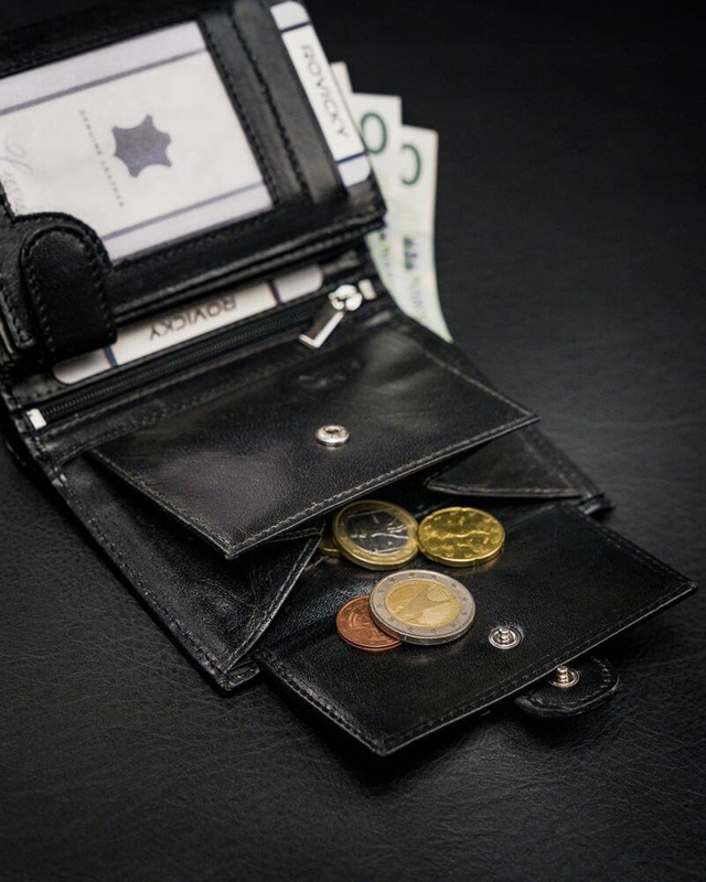 Skórzany męski portfel Rovicky N4-RVT RFID