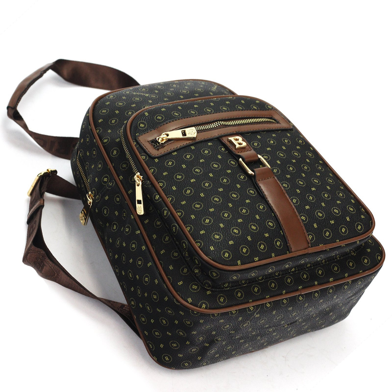 BRICIOLE damski plecak skóra ekologiczna miejski z kieszeniami pojemny