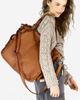 MARCO MAZZINI Miejska torba skórzana z regulowaną rączką old leather handmade camel
