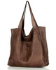 MARCO MAZZINI Torebka miejski shopper bag skóra naturalna handmade brąz