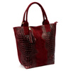 Vera Pelle shopperbag damska skóra naturalna wzór krokodyla duża torebka