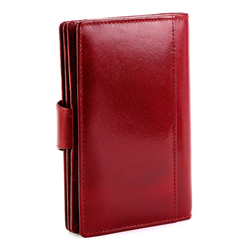 EL FORREST damski portfel skóra naturalna pionowa portmonetka duża zatrzask