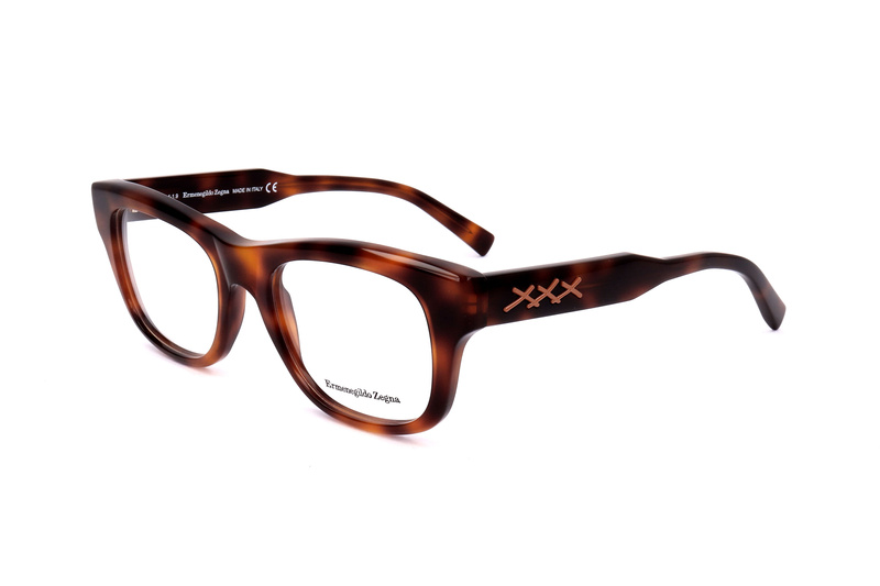 Okulary ERMENEGILDO ZEGNA EZ5156-52. Okulary, Kolor brązowy. Mężczyzna.