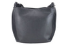 Duża torba damska skórzana na ramię - Szara ciemna