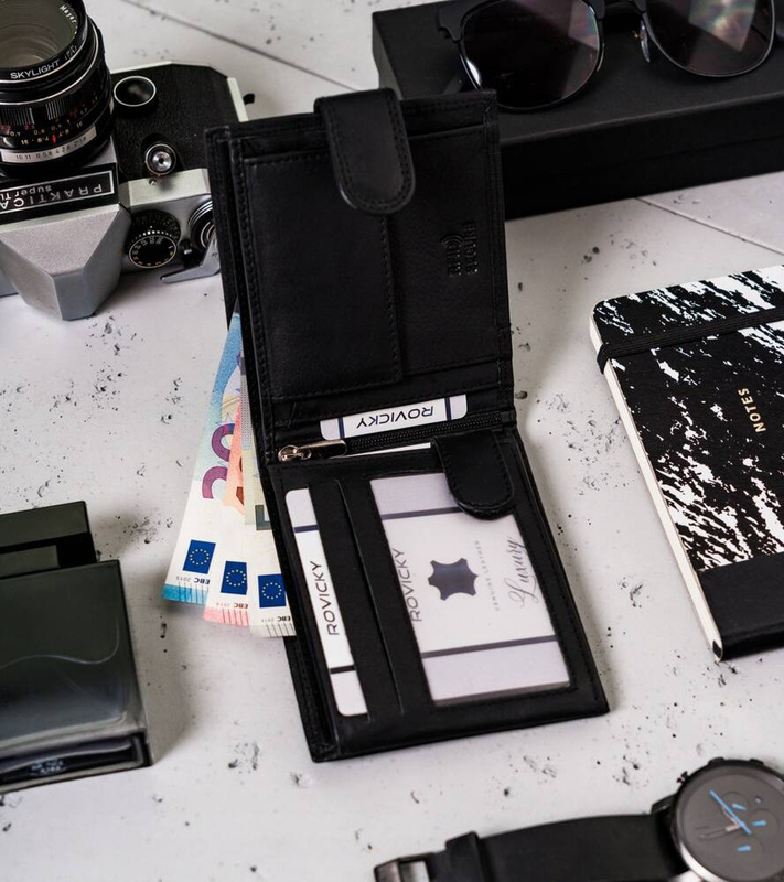 Skórzany rozbudowany męski portfel Wild z RFID