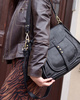 Saddle bag skórzana torebka damska na ramię - MARCO MAZZINI czarna