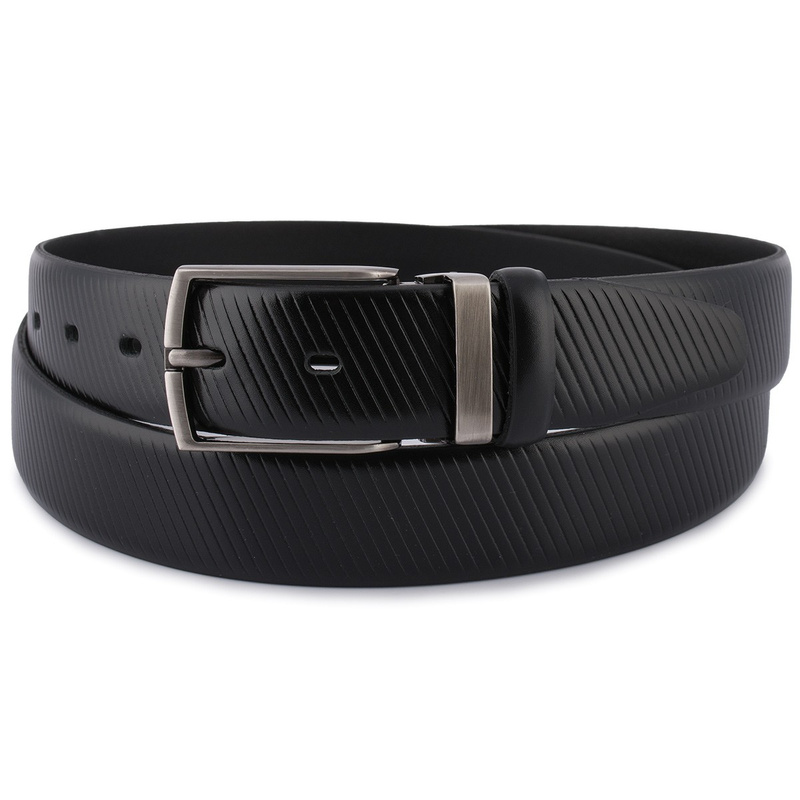 Pasek męski skórzany premium 3,5 cm skóra licowa Beltimore czarny E42 : Kolory - brązowy, beżowy, Rozmiar pasków - r.85-100 cm