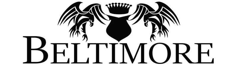 Beltimore skórzany pasek męski granatowy wąski E12 : Kolory - granatowy, Rozmiar pasków - r.90-105 cm