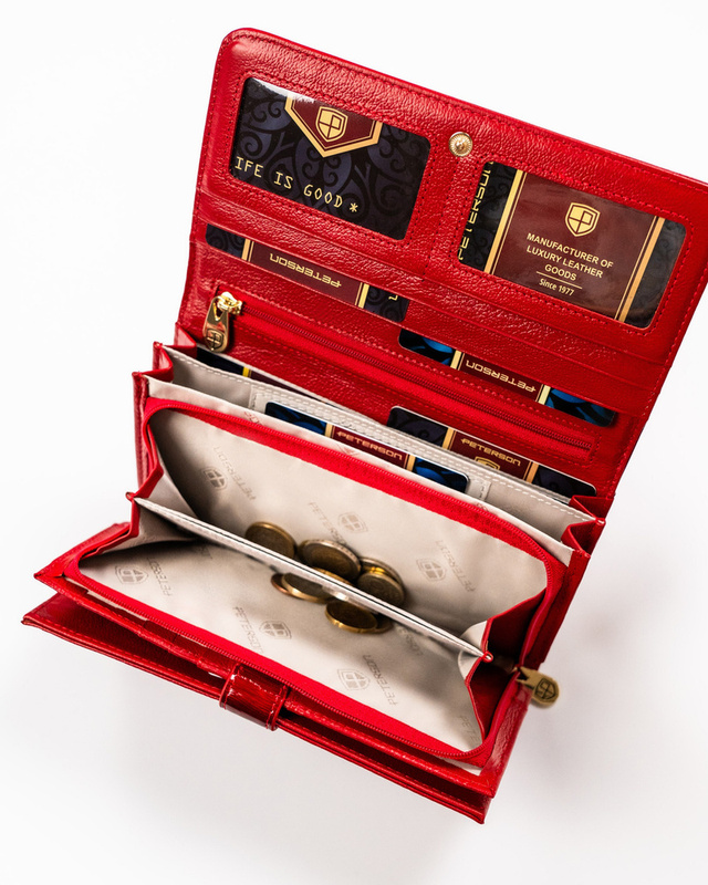 Skórzany damski portfel Peterson PTN 421077-SH-1