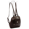 Gregorio damski miejski plecak-torebka skóra naturalna z kieszeniami