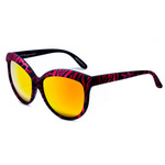 Okulary ITALIA INDEPENDENT 0092-ZEF-053. Okulary przeciwsłoneczne, Kolor czarny czerwony. Kobieta.