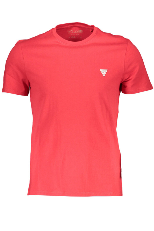 GUESS JEANS MĘSKI T-SHIRT Z KRÓTKIM RĘKAWEM CZERWONY