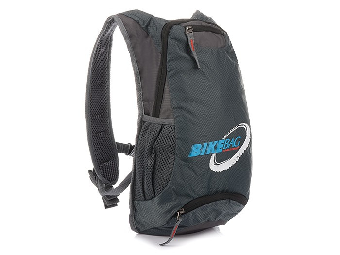 szaro-granatowo-żółty SOLIDNY lekki SPORTOWY plecak NA ROWER rolki P89