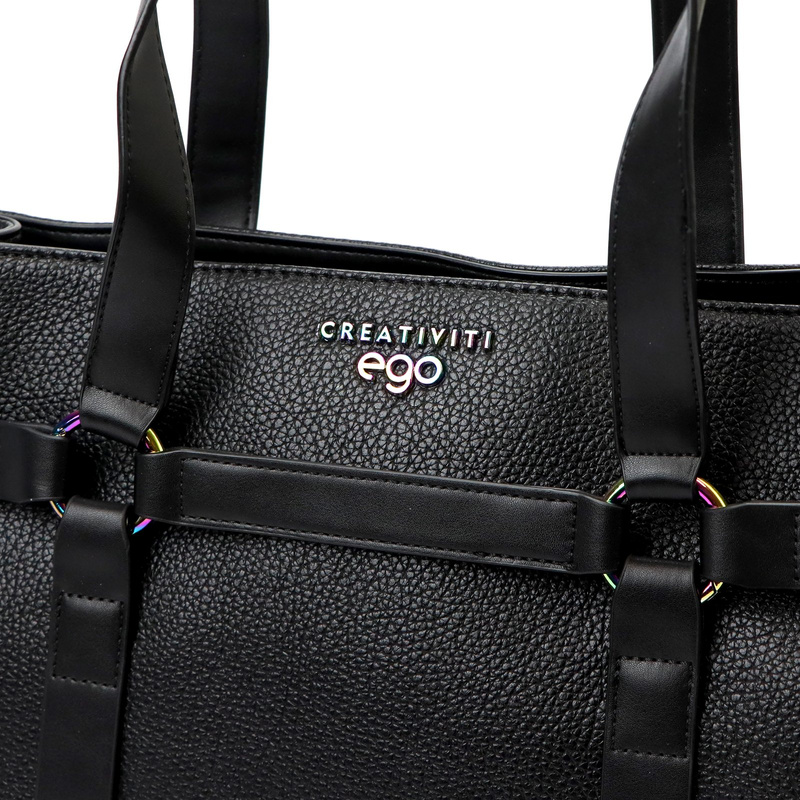 Shopperbag damska z eko-skóry z organizerem stylowa torebka na ramię EGO
