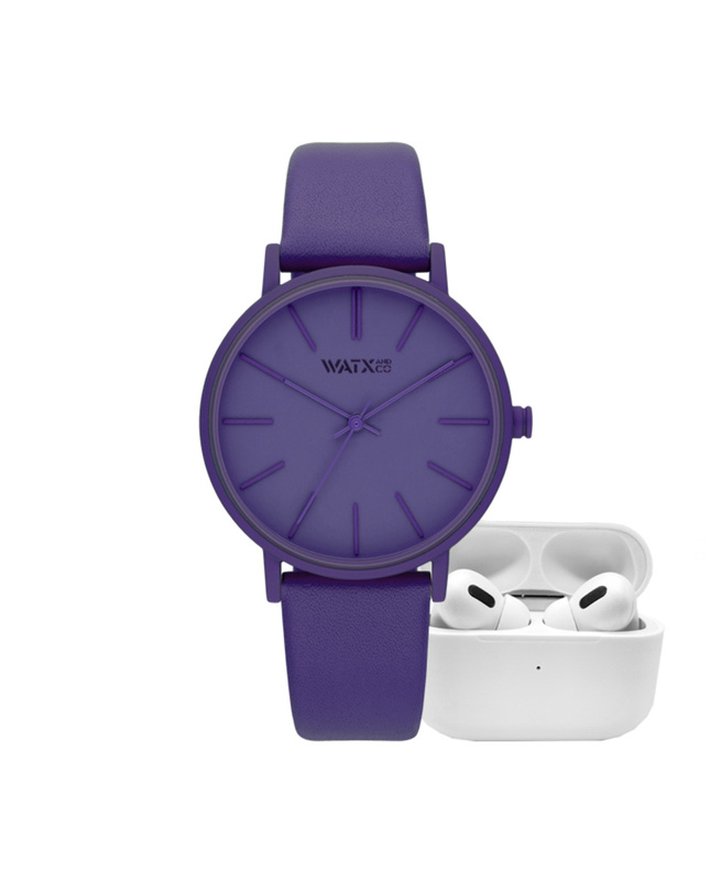 Zegarek WATXANDCO RELOJ13_38. Kwarcowy, Kolor liliowy. Kobieta.