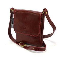 Piękna klasyczna skórzana listonoszka damska