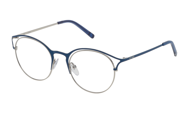 Okulary STING VST112490514. Okulary, Kolor niebieski srebrny. Kobieta.