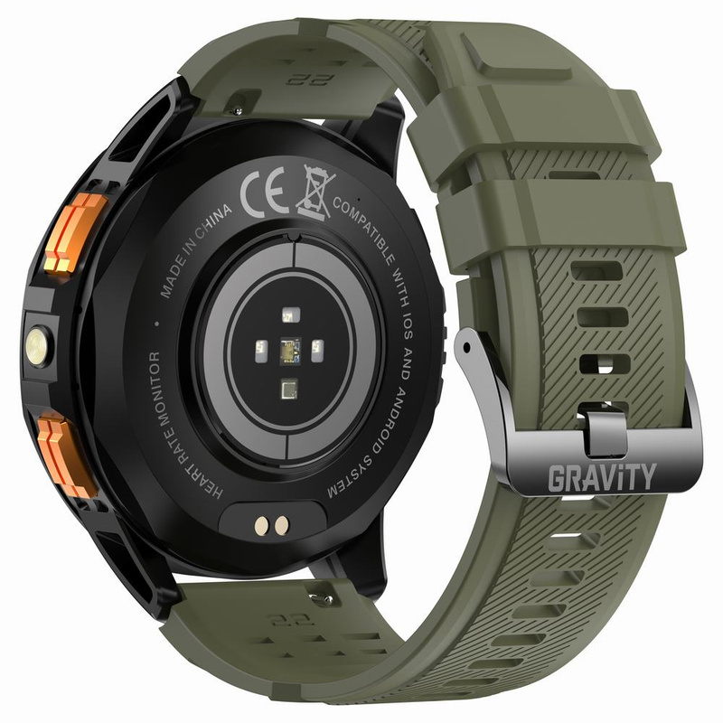SMARTWATCH MĘSKI GRAVITY GT24-5 - LATARKA, DODATKOWY PASEK  (sg033e)