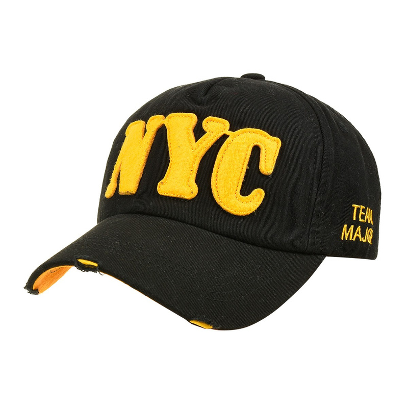 Czarna Czapka z daszkiem baseballówka vintage regulowana NYC cz-m-23