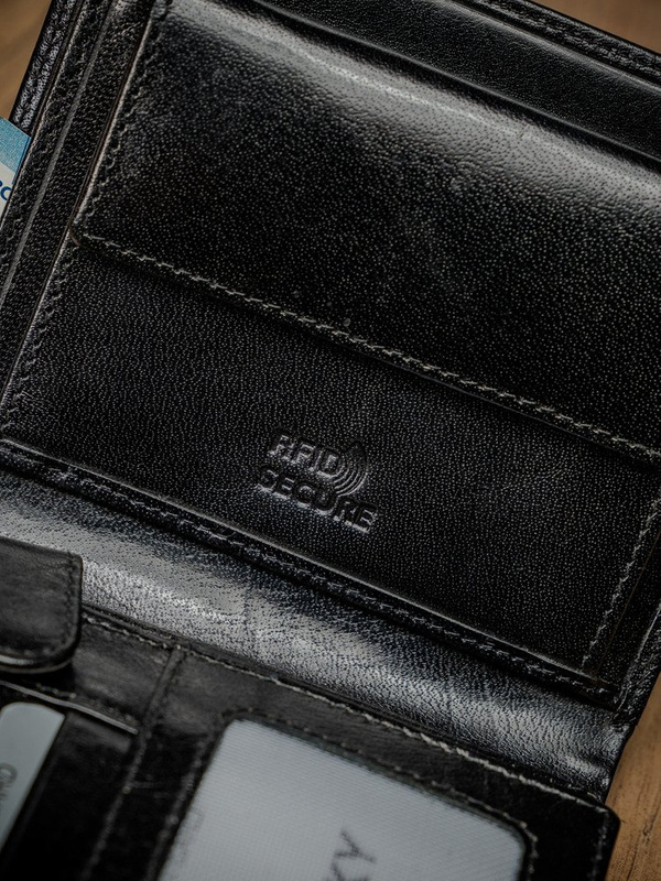 Skórzany męski portfel Rovicky PC-102-BAR RFID