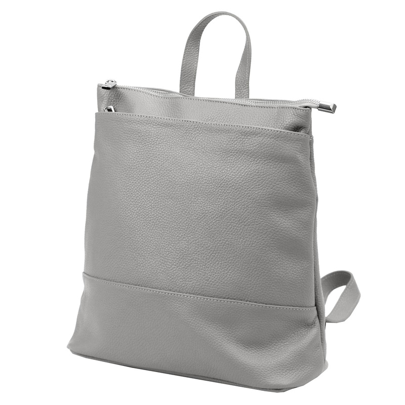 Luka Skórzany damski miejski plecak na ramię z kieszeniami pojemny