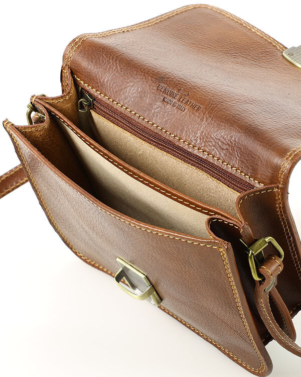 Torba skórzana kwadratowa premium Florence bag - MARCO MAZZINI czarna