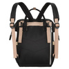 Plecak typu mommy-bag wykonany z poliestru w czarnym kolorze, dwukomorowy i zamykany suwakiem - Peterson