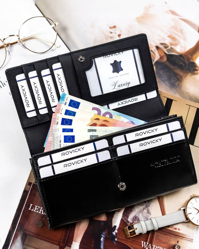 Duży, elegancki portfel damski ze skóry naturalnej i ekologicznej - 4U Cavaldi